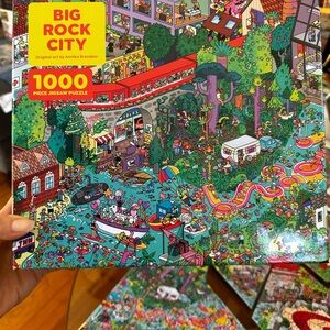 Big Rock City 1000-Piece Jigsaw Puzzle - Red